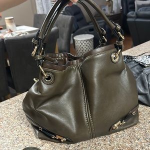 Olive green purse with strap